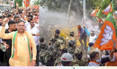 bjp protest in jaipur against ashok gehlot govt satish poonia and rajendra rathore in custody