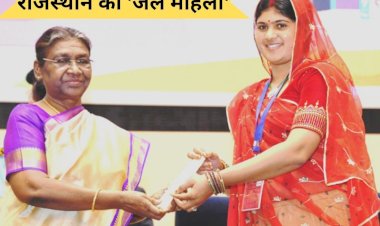 gayatri devi yadav known as water woman of rajasthan honored by president
