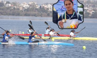 udaipur girl tanishq patwa selected in indian kayaking and canoeing team became first player from rajasthan