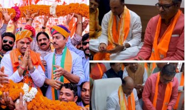 rajasthan bjp new state president cp joshi took charge in jaipur