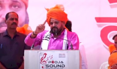 6 time mp brij bhushan singh roared in kesariya mahapanchayat in jaipur see video
