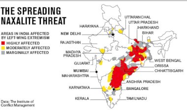 jal shakti ministry report about naxals effected area of rajasthan