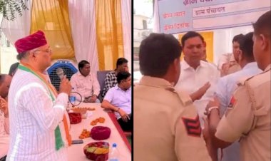 congress district president and bjp leader clashed at inflation relief camp in nagaur