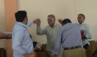 dispute between mla gurdeep singh shahpini and tehsildar in general body meeting held in sangaria panchayat samiti