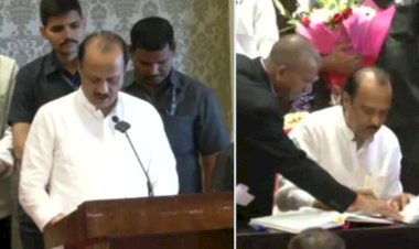 ncp ajit pawar takes oath and joins nda government in maharashtra