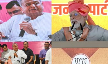 controversy over cm ashok gehlot participation in pm modi sikar  program