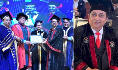 mukesh rajpoot honoured with honorary doctorate by france university for fair journalism