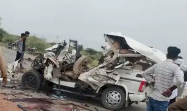 6 family members killed including 3 women in phalodi road accident