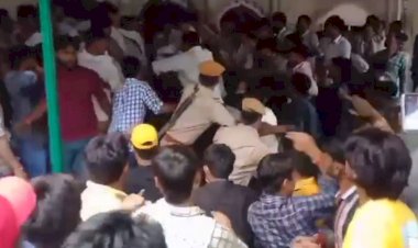 fight between supporters of minister ramesh meena and congress candidate hukum bai meena in sapotara