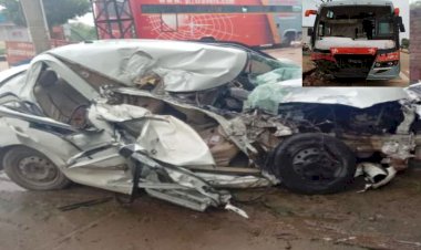 6 family members with 2 children killed in road accident at bharatpur after returning from khatu dham