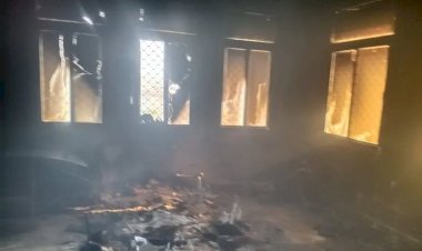 fire incident at secretariat   cms osd lokesh sharmas room damaged