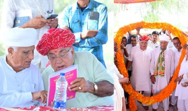minister hemaram choudhary campaigned for sonaram choudhary in barmer