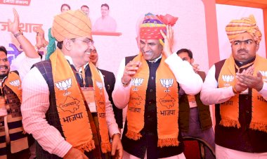 bjp chief cp joshi wear safa and mala