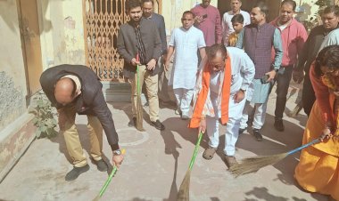 bjp chief cp joshi starts safai abhiyan on badi chopad