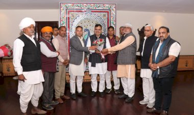 wave of happiness among the farmers of east rajasthan delegation of bharatiya kisan sangh congratulated chief minister bhajanlal sharma in the assembly