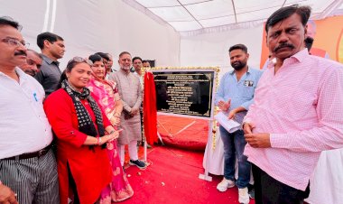 energy minister hiralal nagar laid the foundation stone of village roads costing rs 10 crore