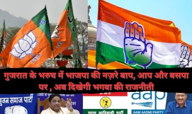 in gujarats bharuch bjps eyes are on father aap and bsp now saffron politics will be seen