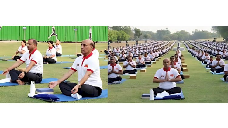 yoga connects body and mind and helps in achieving spiritual consciousness  rajnath singh