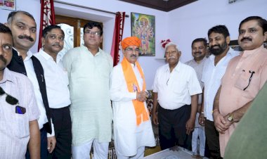 bjp state president madan rathod meets senior leaders in bali