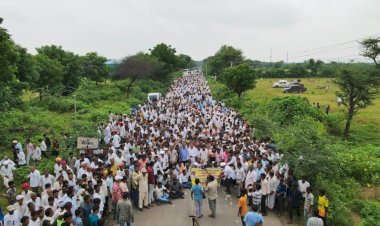 huge protest demonstration by all the society