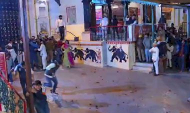 udaipur tension increased in the former royal family over the coronation tradition atmosphere tense due to stone pelting and clashes