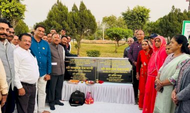vasudev devnani laid the foundation stone of a road worth rs 4 crore in ajmer
