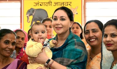 diya kumari inspected anganwadi in malviya nagar