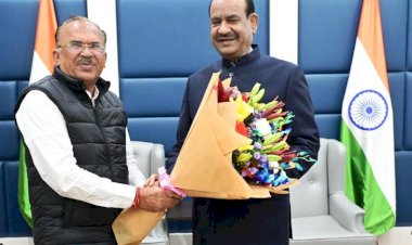 lok sabha speaker meets assembly speaker vasudev devnani