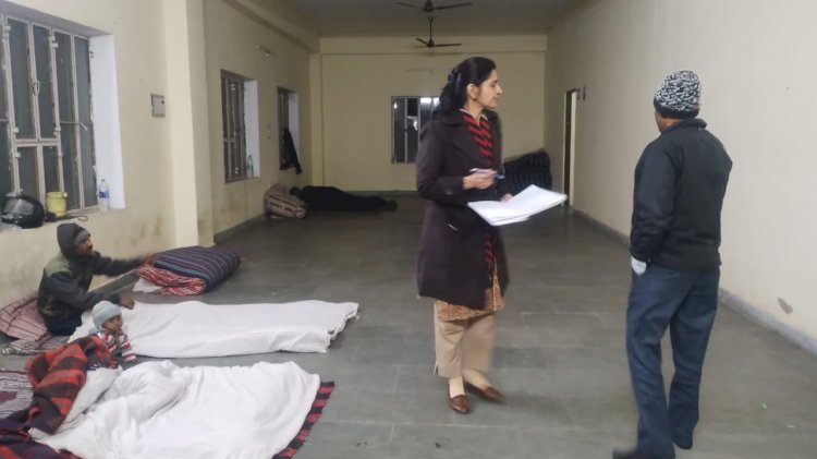 secretarys surprise inspection on the condition of night shelters