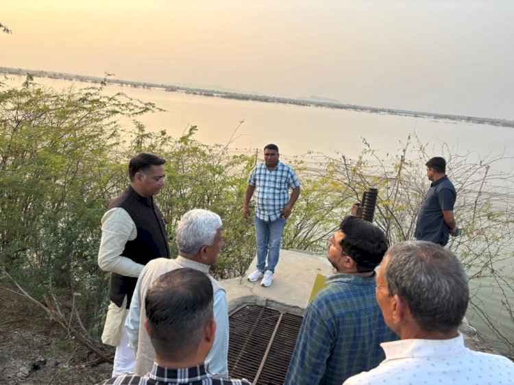 water resources minister inspected narayan sagar dam