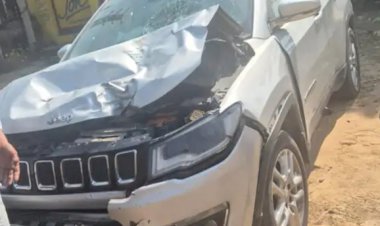 sikar speeding car hits scooty one dead