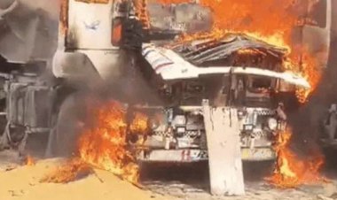 kota ash tanker fire major accident averted