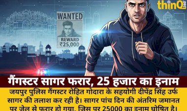 gangster sagar absconding 25k reward