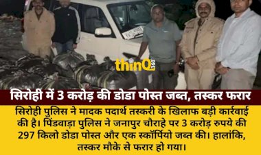 sirohi me 3 karod ki 297 kilo doda post jabt taskar farar