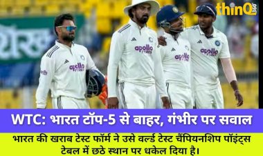 wtc points table india slips to sixth gambhir coaching under scrutiny