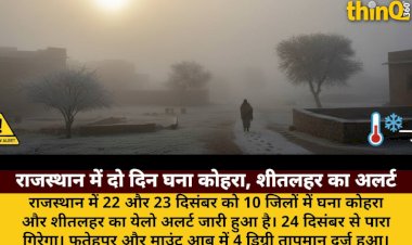 rajasthan 22 23 ko ghana kohra sheetlahar ka alert 24 se girega para