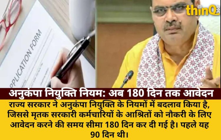 anukampa niyukti niyamon mein badlav avedan ki samay sima badhi