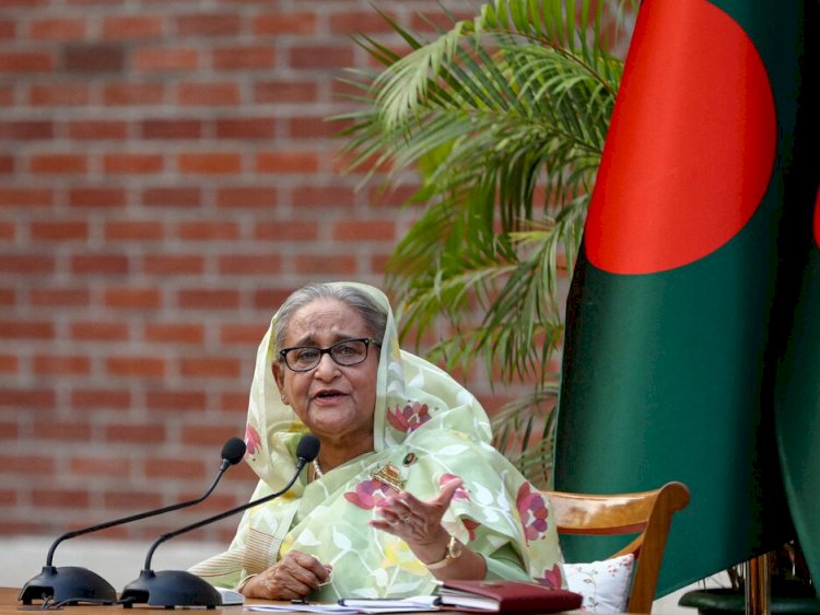 sheikh hasina blames muhammad yunus for anti india sentiment and minority attacks